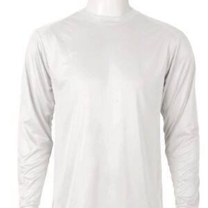 Vapor Sublimation Performance Premium Micro-Fiber T-Shirt - Long Sleeve/White