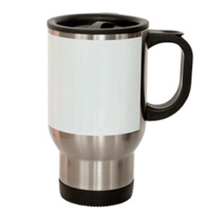 Sublimation Stainless Steel Travel Mug w/ White Patch
