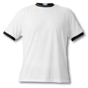 Vapor Performance Basic Line Sublimation T-shirts- RINGER Classic White/Black