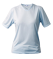 Ladies Vapor Sublimation Performance Premium Micro-Fiber V-Neck T-Shirt- Blue
